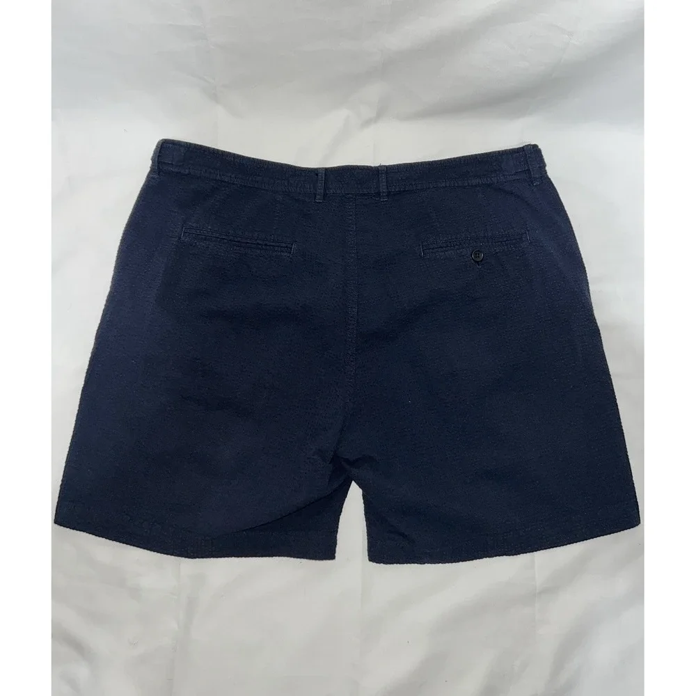 Corridor NYC navy seersucker shorts 100% cotton - 36 (18